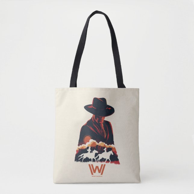 Westworld | Man i Black Desert Silhouette Tygkasse (Framsida)