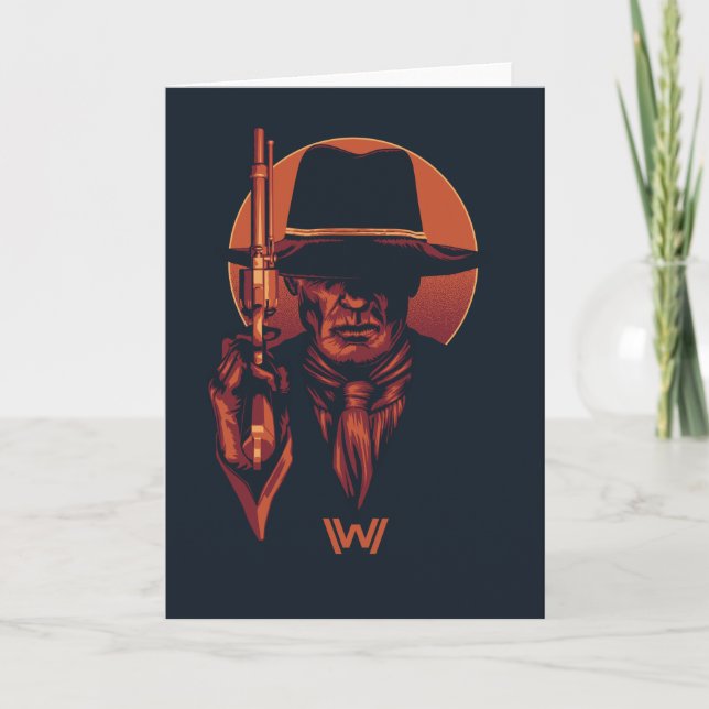 Westworld | man i svart med revolveren kort (Framsida)