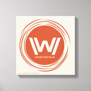 Westworld Stiliserad Logotyp Sol Canvastryck