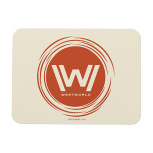 Westworld Stiliserad Logotyp Sol Magnet
