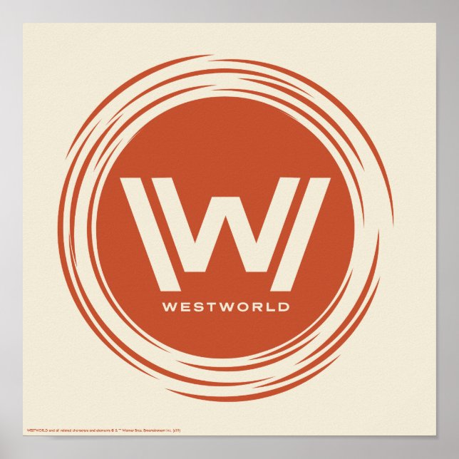 Westworld | Stiliserad Logotyp Sol Poster (Framsidan)