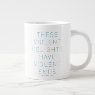 Westworld Typografi av "våldsam delight"-citat Jumbo Mugg