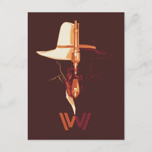 Westworld Vit, svart, svart, delad grafik Vykort