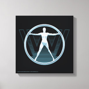 Westworld Vitruvian Android Logotyp Canvastryck
