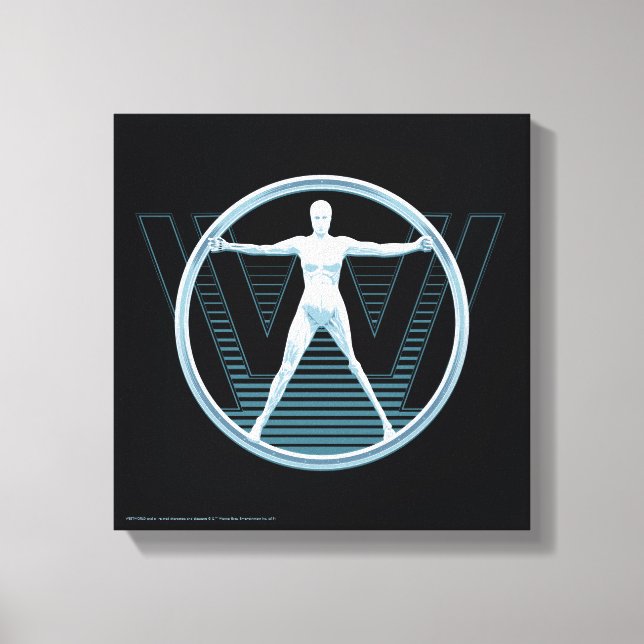Westworld | Vitruvian Android Logotyp Canvastryck (Framsida)