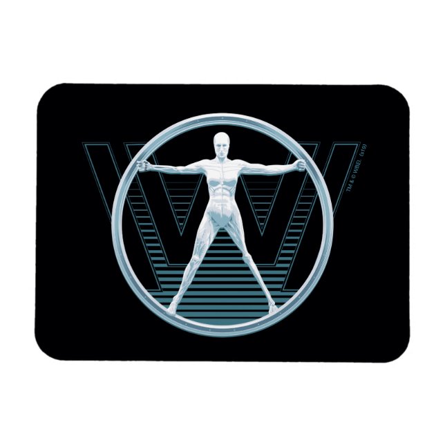 Westworld | Vitruvian Android Logotyp Magnet (Horisontell)