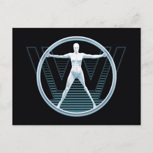 Westworld Vitruvian Androidlogotyp Vykort
