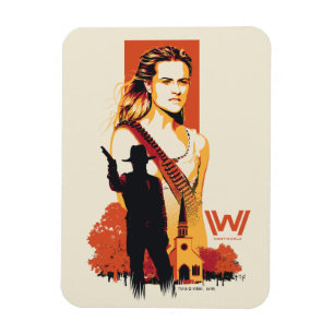 Westworld Wyatt & man i svart på vitkyrkan Magnet