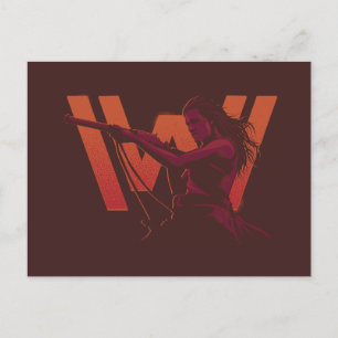 Westworld Wyatt med gevär över logotypen Vykort