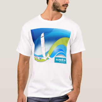 Weta Trimaran-design på kortärmad T-shirt