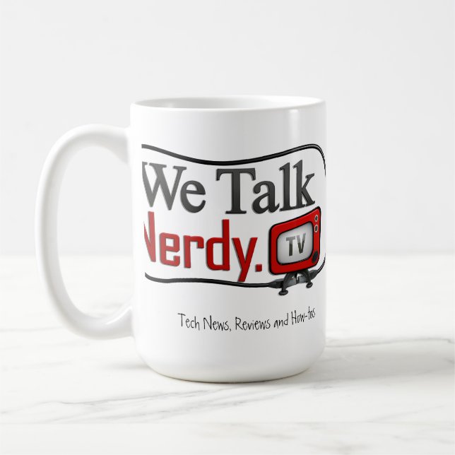WeTalkNerdy.tv-logotypmugg Kaffemugg (Vänster)