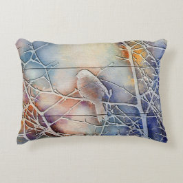 Wetlands Silhouetted Bird Prydnadskudde