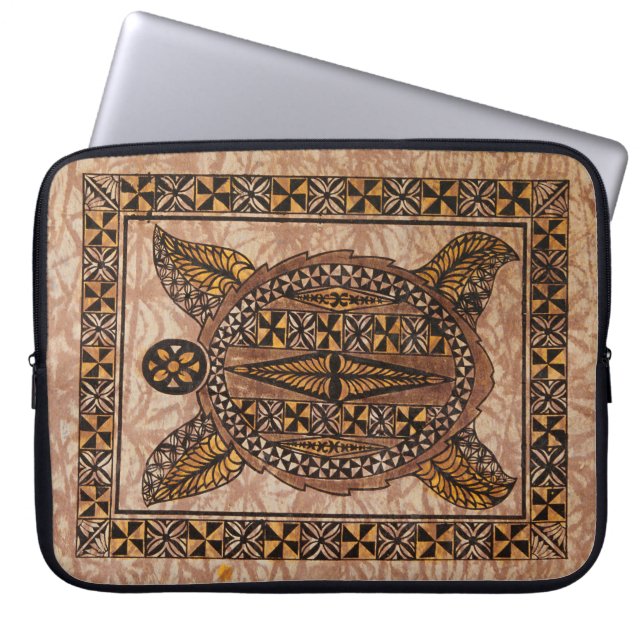 Wetsuit för Honu primitiv hawaiansk tatueringTapa Laptop Sleeve (Framsidan)