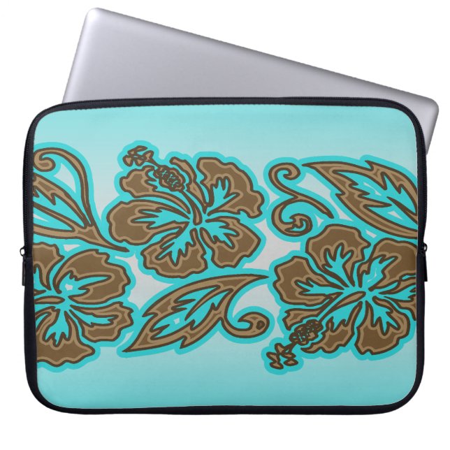 Wetsuit för Neoprene för Moana hibiskus hawaiansk Laptop Fodral (Framsidan)