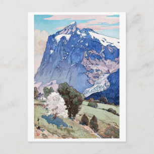 Wetterhorn, Hiroshi Yoshida, träsket Vykort