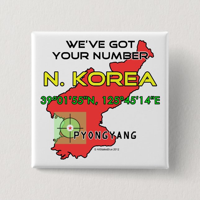We've fick din numrerar Nordkorea Knapp (Framsida)