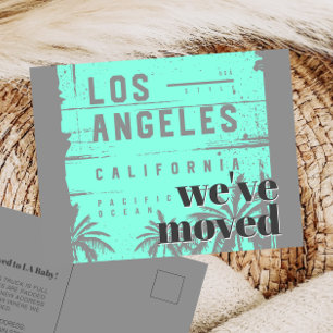 Weve Flyttat till Los Angeles-meddelandekort Vykort