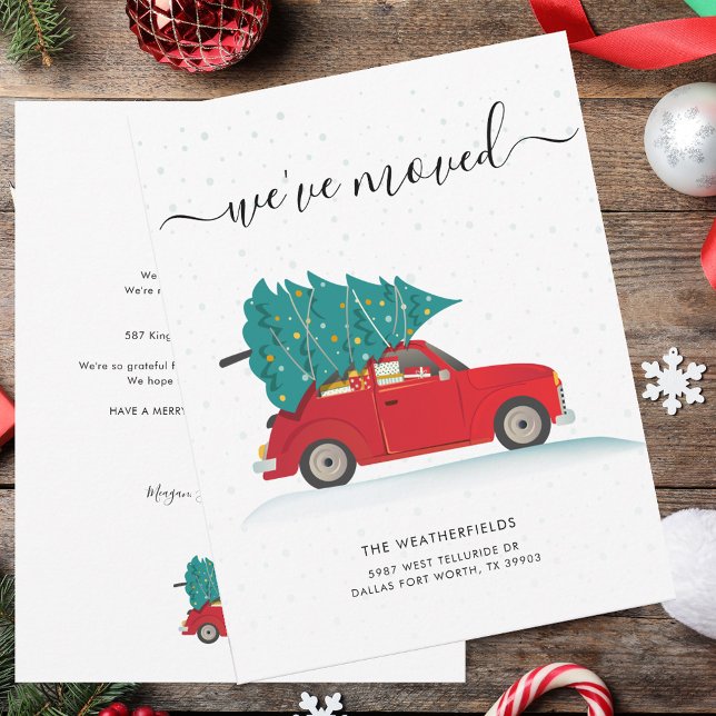 We've Moved Christmas Holiday Moving Meddelande (We've Moved Christmas Holiday Moving Announcement)