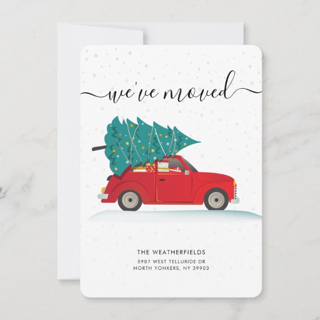 We've Moved Christmas Moving Julkort (Framsida)