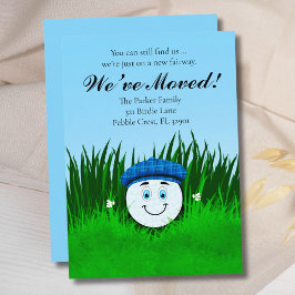 We've Moved Funny Golf Ball in Rough Personalized Meddelande