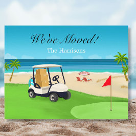 We've Moved Golf Course Beach Moving Announcement Meddelande