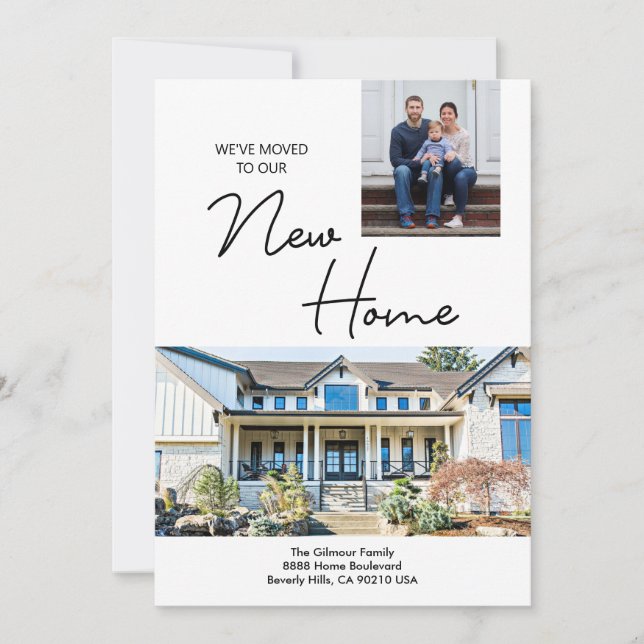 We've Moved to our New Home Custom photos  Julkort (Framsida)