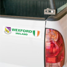 Wexford Ireland Vapensköld och Irish Flagga