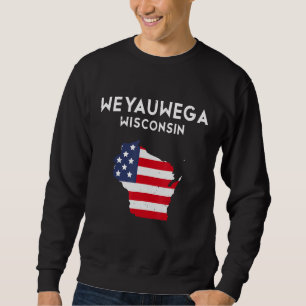 Weyauwega Wisconsin USA State America Travel Wisco Lång Ärmad Tröja