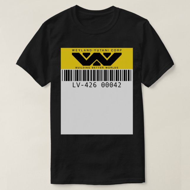 Weyland Yutani Asset märkre TShirt T Shirt (Design framsida)