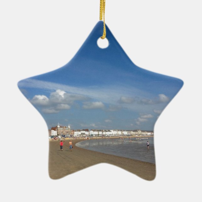 Weymouth Beach Julgransprydnad Keramik (Baksidan)