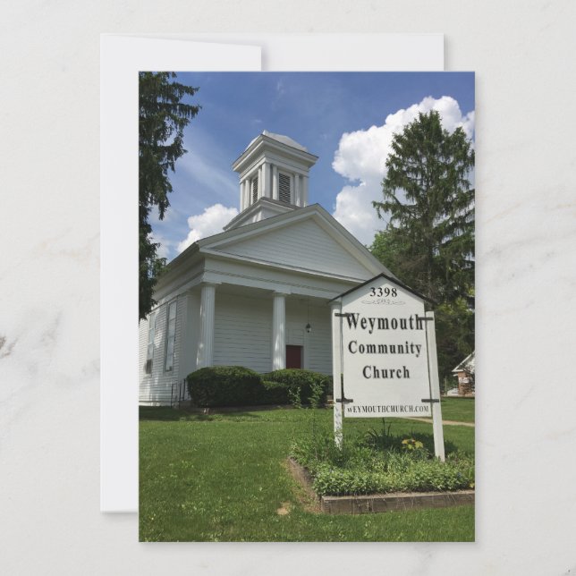 Weymouth Community Church notecards Tack Kort (Framsida)