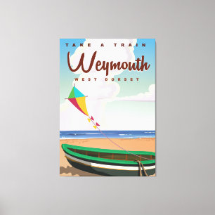 Weymouth Englands semesterreseaffisch för vintage Canvastryck