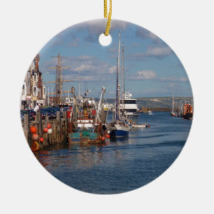 Weymouth Harbor Julgransprydnad Keramik