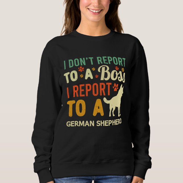 WFH German Shepherd Boss Coworker Work From Home D T Shirt (Framsida)