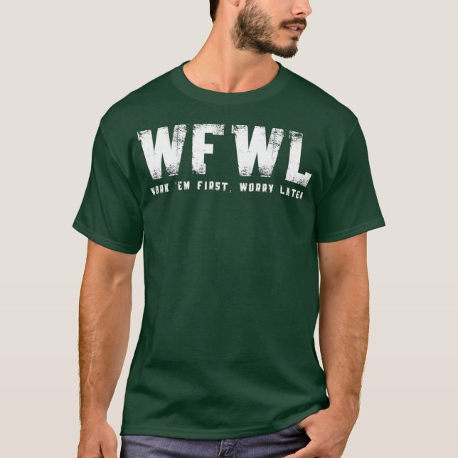 WFWL - Arbeta med dem först sedan - Ham Radio T Shirt (Framsida)
