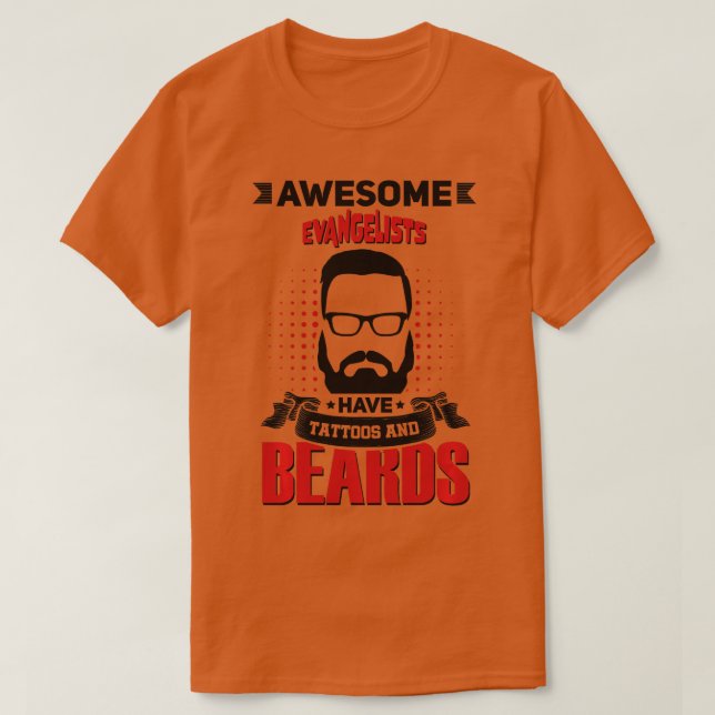 Wh Fantastisk Evangelists vid Beard Långärmad T Shirt (Design framsida)