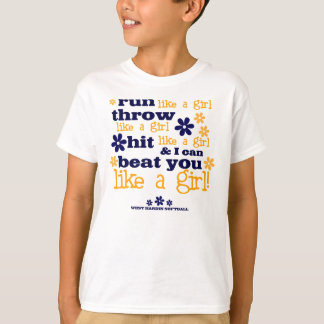 WH-något liknande en flickasoftball T-shirt