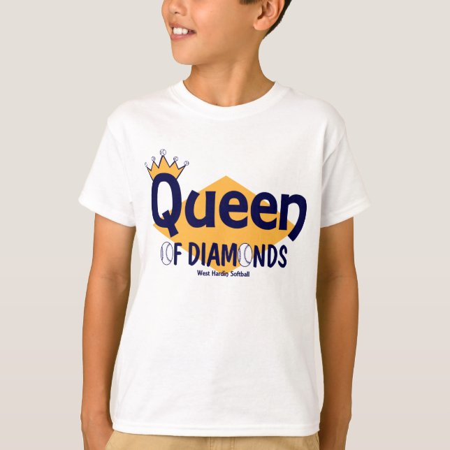 WH-softballdrottning av diamanter T-shirt (Framsida)