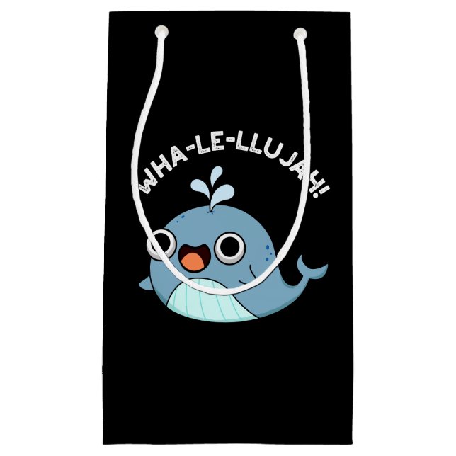 Wha-le-llujah Funny Blue Whale Pun Mörk BG (Framsidan)