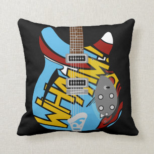 Whaam för modpopkonst gitarr kudde