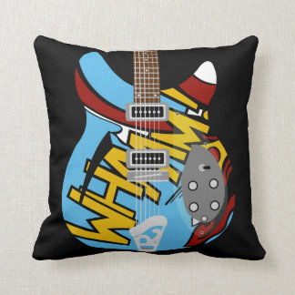 Whaam för modpopkonst gitarr kudde