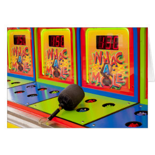 Whac A Mole Arcade Game Hälsningskort