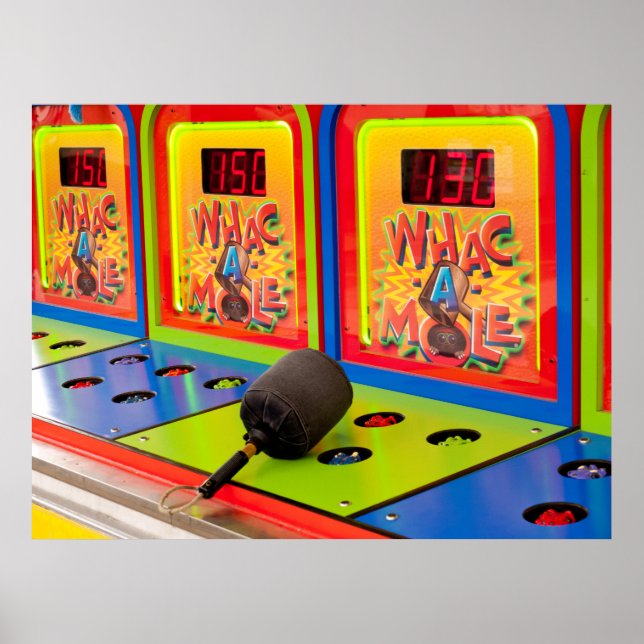 Whac A Mole Arcade Game Poster (Framsidan)