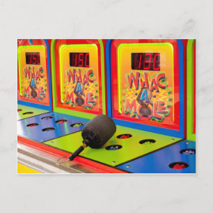 Whac A Mole Arcade Game Vykort