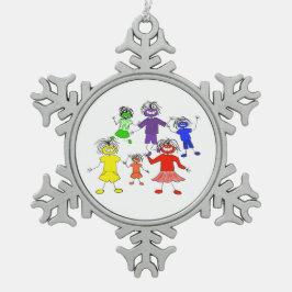 Whack-A-Do Snöflinga Pewter Julgransprydnad