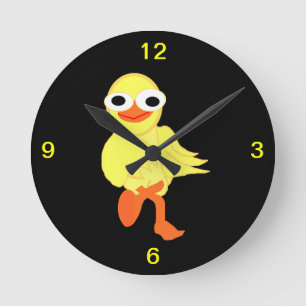 Whacky Bird Clock Rund Klocka