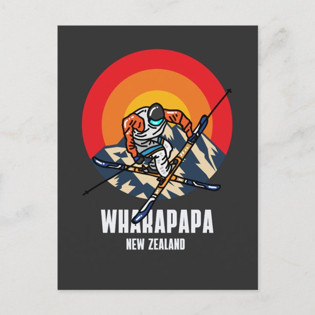 Whakapa Ski Nya Zeeland Vykort (Framsida)