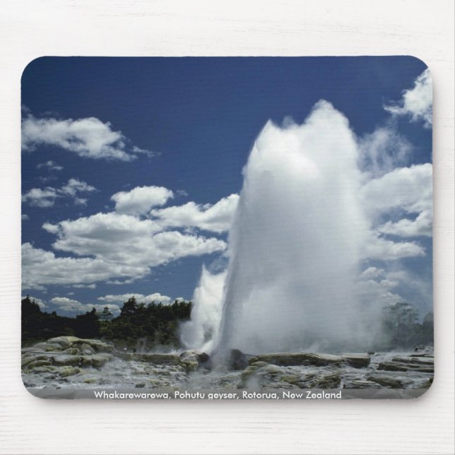 Whakarewarewa Pohutu geyser, Rotorua som är Musmatta (Framsidan)