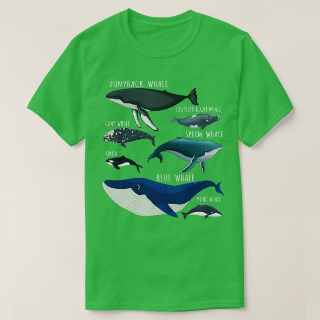 Whale Älskare Whale Watching T Shirt (Design framsida)