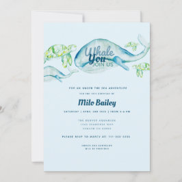 Whale Äventyr | Ocean| Under havsdagen | Inbjudningar